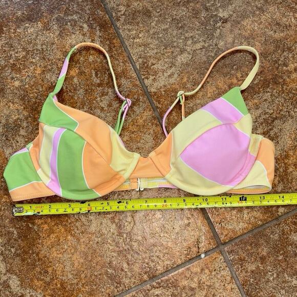 Aurelle Colorful Push Up Underwire Cheeky Bikini Womens S Hippie Beach Swim Suit - Picture 13 of 14